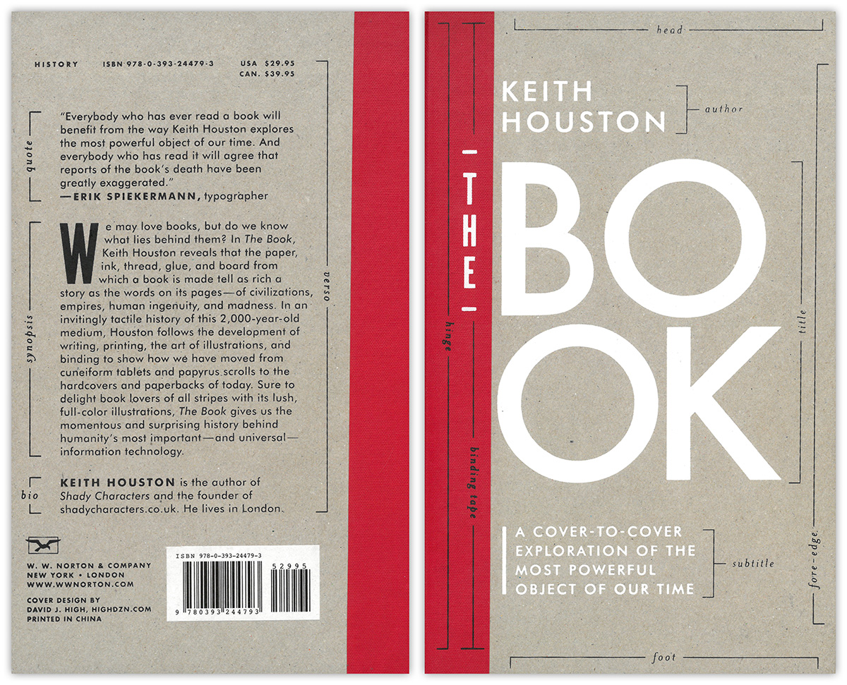 Two screenshot captures of The Book's front and back covers.